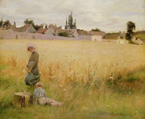 Un prado de verano, 1887 de Henri Alphonse Louis Laurent Desrousseaux
